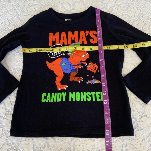 The Children’s Place Size 4T - Set of 2 Boy’s Cotton Long Sleeve Monster Tees - Picture 10 of 12